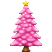 Pink Christmas tree sticker