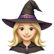 Blonde witch sticker