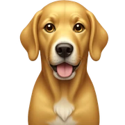 Golden dog sticker