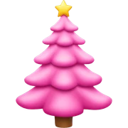 pink Christmas tree sticker
