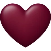 Burgundy heart sticker