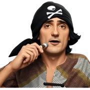 striped shirt parody with hat sticker