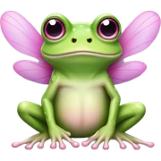 Fairy frog with pink wings  sticker