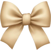  beige bow sticker
