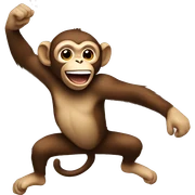 Monkey jumping  sticker