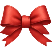 Red bow sticker