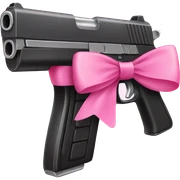 gun with pink bow  sticker