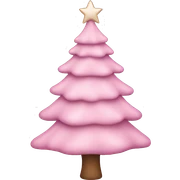 pastel pink christmas tree sticker