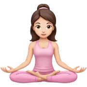 brunette yoga girl light pink clothes n sticker