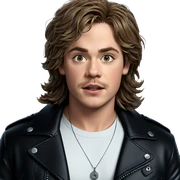 boy with leather jacket sticker
