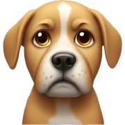 Sad dog sticker