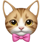 cat with pink bow sticker