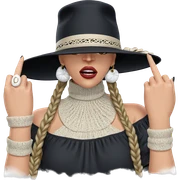 girl in hat and dress sticker