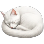 white-cat-sleep sticker