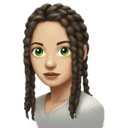 Effy Stonem, portrait, dread-locks, green eyes  sticker