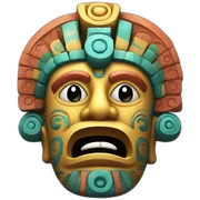 colourful mayan sculpture in greek style sticker