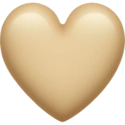 beige heart sticker