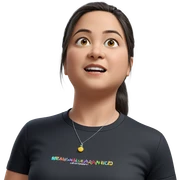 realistic girl in black shirt sticker