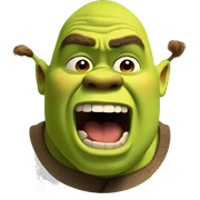  shrek yelling  sticker