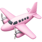 Pastel pink plane sticker