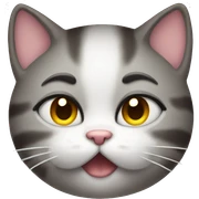Hand closed eyes kitty sticker