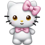 Hello kitty but the bow is pastel pink sticker