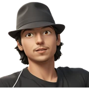 boy in a hat portrait sticker