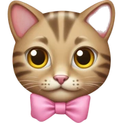 Cat with pink bow  sticker