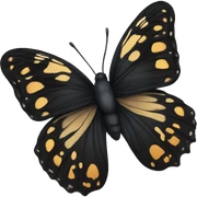 Black butterfly sticker