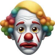 Sad clown sticker