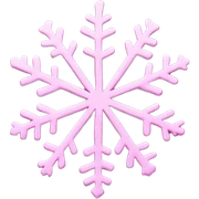Pink snowflake sticker