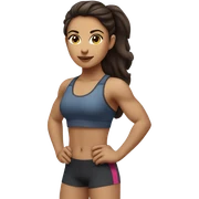 Brunnete gym girl sticker