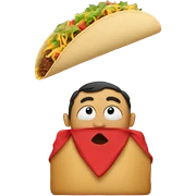 Taco wearing a red shirt sticker