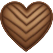 Brown heart  sticker