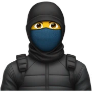 yn in ski mask  sticker