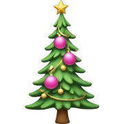 pink christmas tree sticker