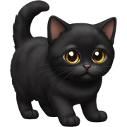 Black munchkin cat sticker
