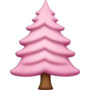 Light pink Christmas tree sticker