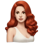 Lana del rey red hair sticker