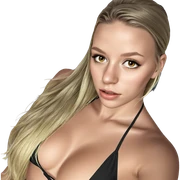 blonde girl in bikini portrait sticker