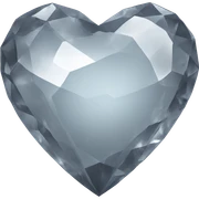 Light gray crystal heart sticker