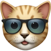 Cat with sunglasses sticker