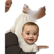 happy boys in white shirts sticker