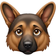 German Shepherd sad  sticker