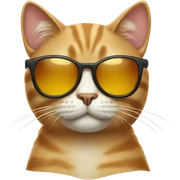 Cat with sunglasses sticker