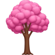 Pink tree sticker