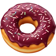 Doughnut with burgundy icing sticker