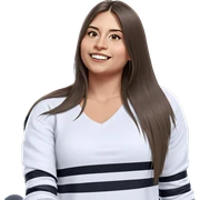 smiling girl with long hair sticker