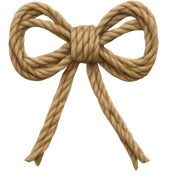 Bow made out of twine sticker