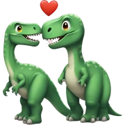 Dinosaurs in love  sticker